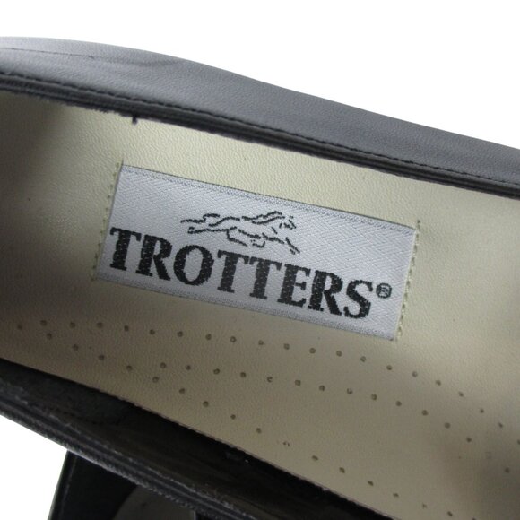 Trotters Women's Loafers Flats Black Leather Bow Relate Size 8S`Luxury Classic - Picture 4 of 8